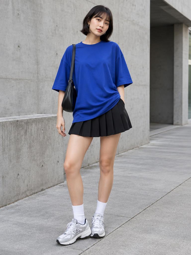 Camiseta Oversized Cobalto